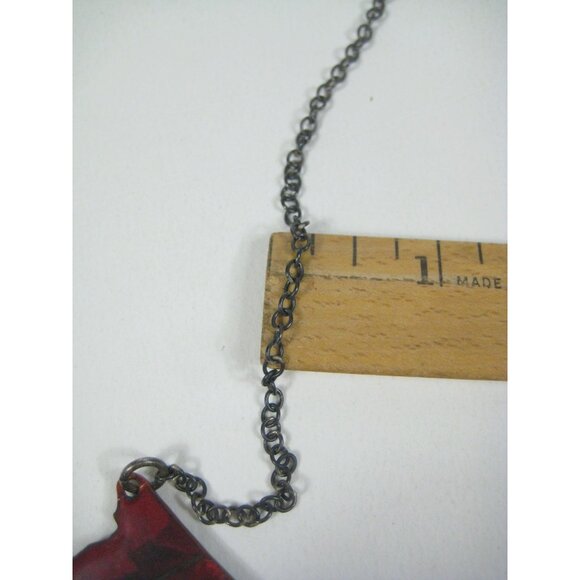 Frances Stikine 2 Necklace Abstract Enamel Pendant 25 in Bib Vintage - Picture 4 of 10